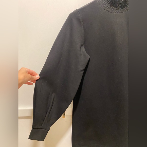 Icone par Simons black Ponte smocked collar dress - Picture 2 of 6